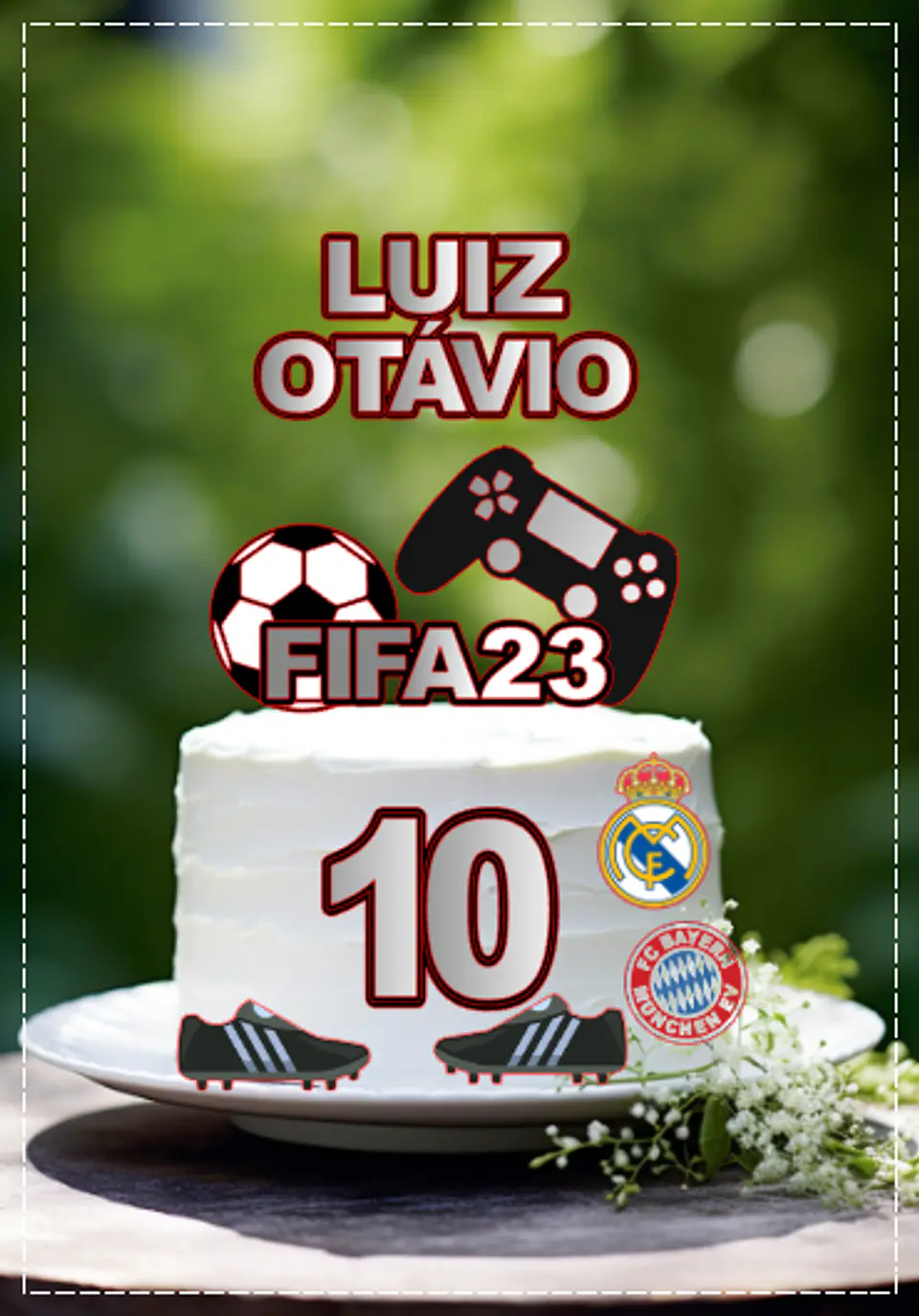 Arquivo de Corte Topo de Bolo Futebol 24 1