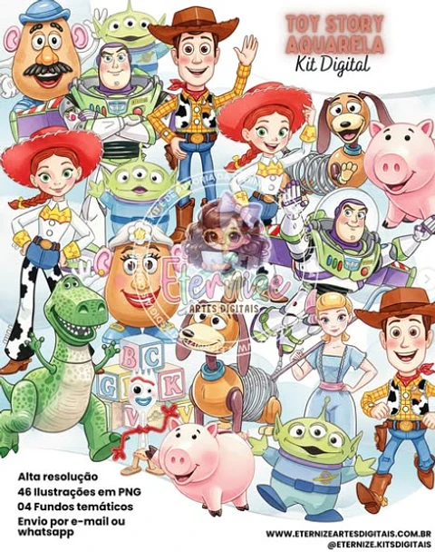 Kit Digital Toy Story Aquarela 94