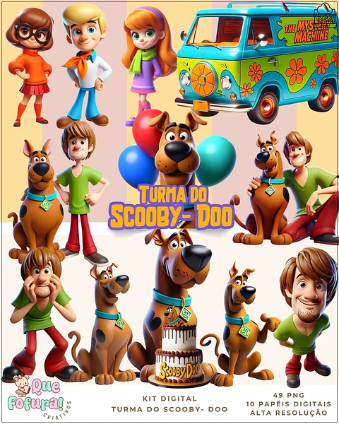 Kit Digital Turma do Scooby Doo 89