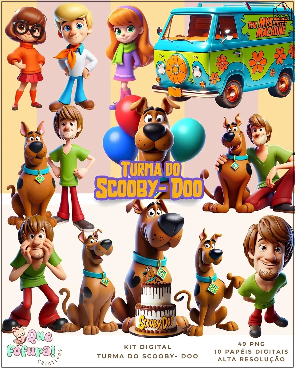 Kit Digital Turma do Scooby Doo 89 1
