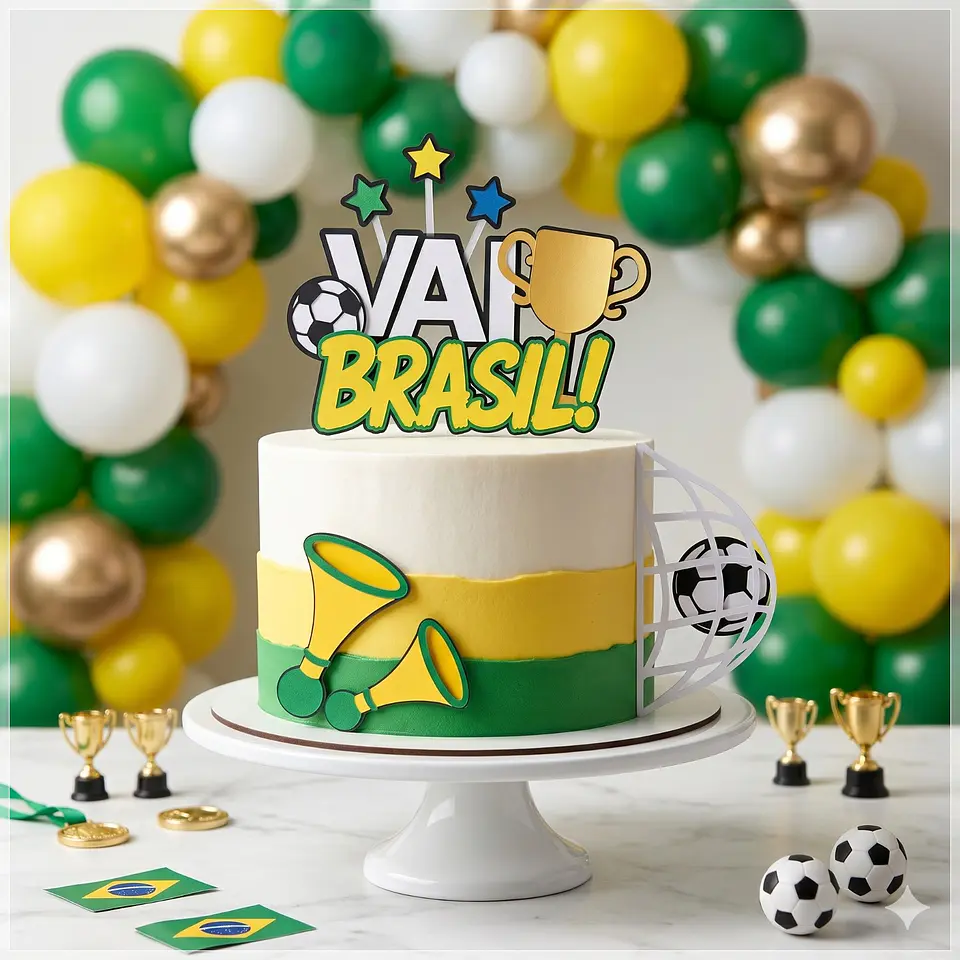 Arquivo de Corte Topo de Bolo Futebol Copa 145 1