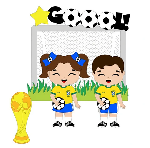 Arquivo de Corte Topo de Bolo Futebol Copa Menina Menino 91