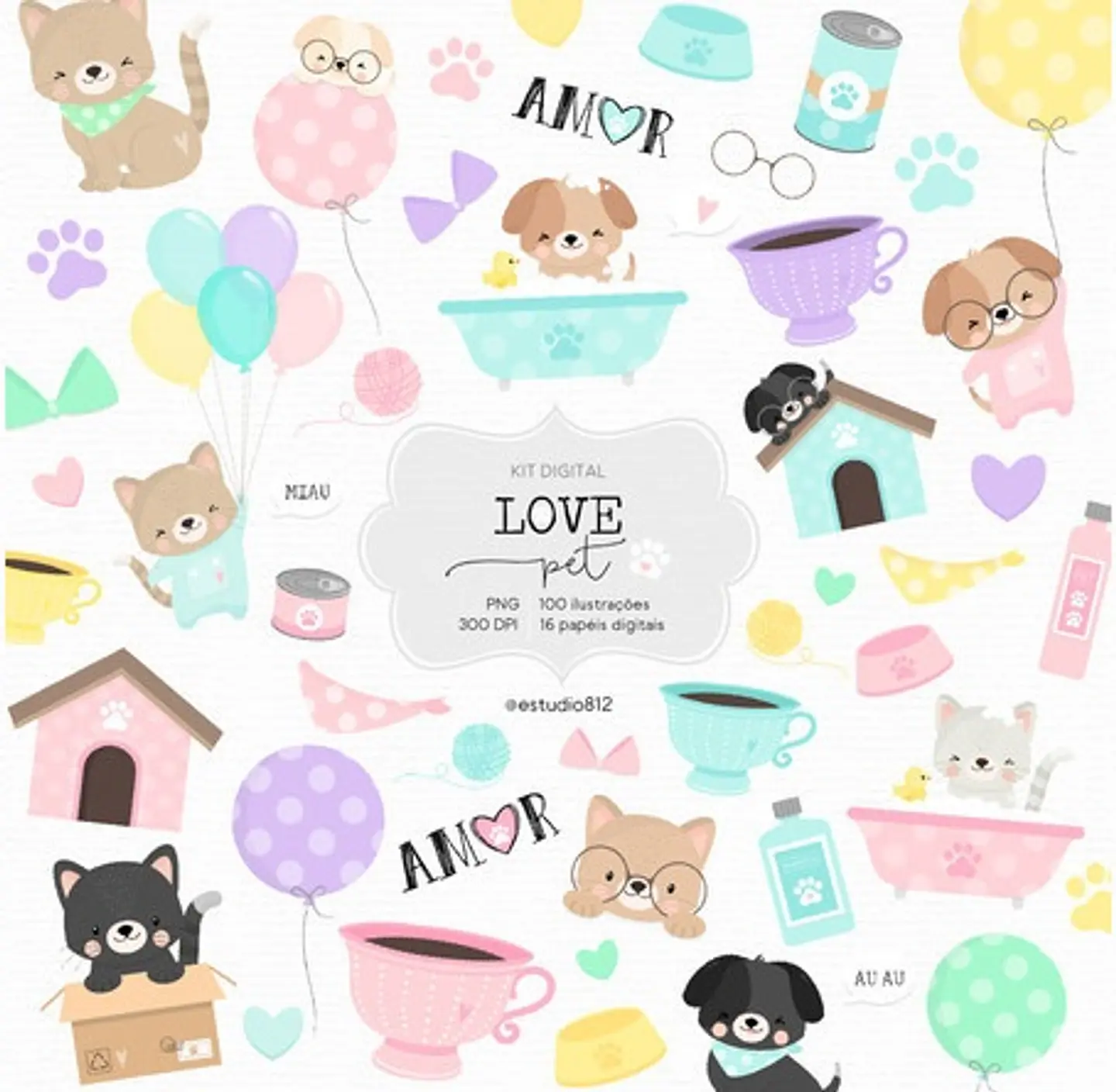 Kit Digital Love Pet 58 1