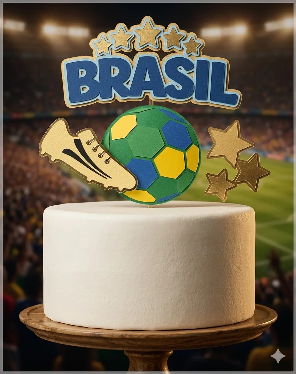 Arquivo de Corte Topo de Bolo Futebol Copa 125 1
