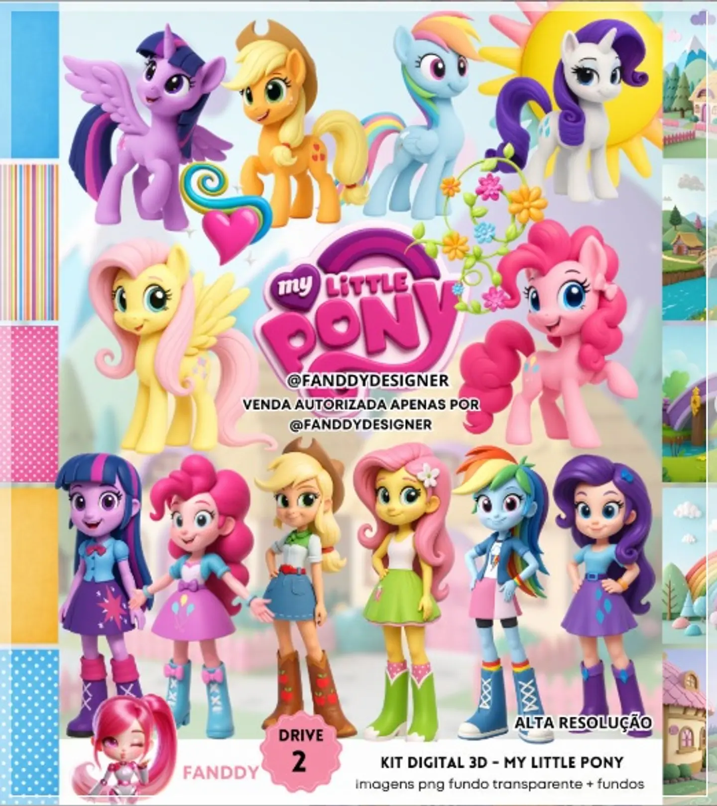 Kit Digital My Litte Pony 3d 235 1