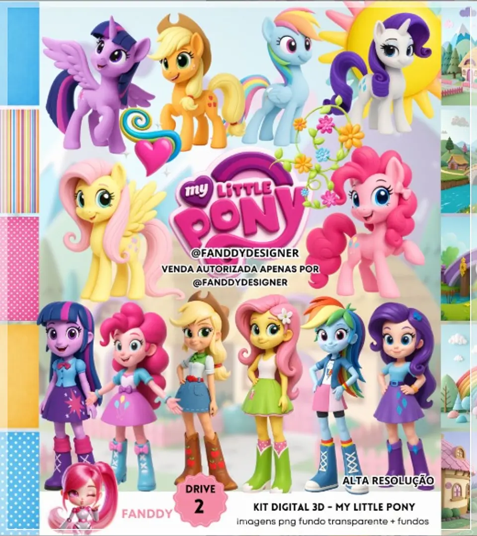 Kit Digital My Litte Pony 3d 235 1