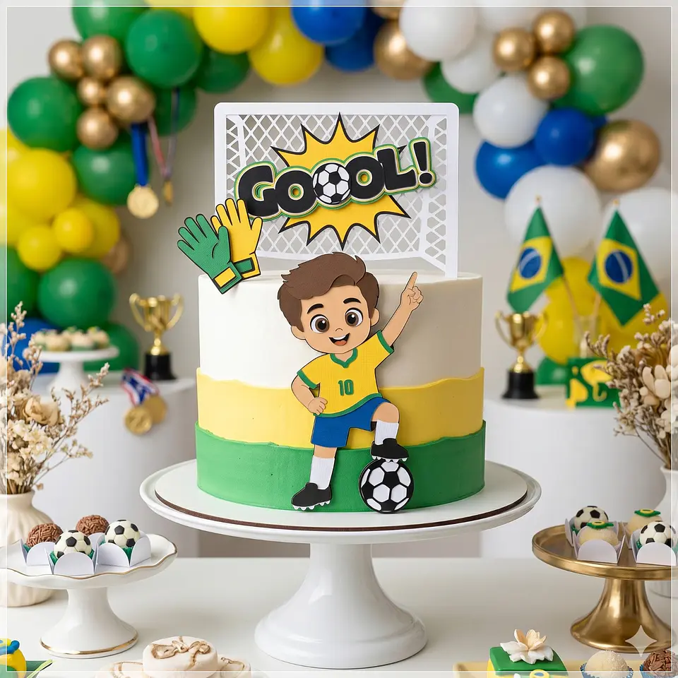 Arquivo de Corte Topo de Bolo Futebol Copa 144 1