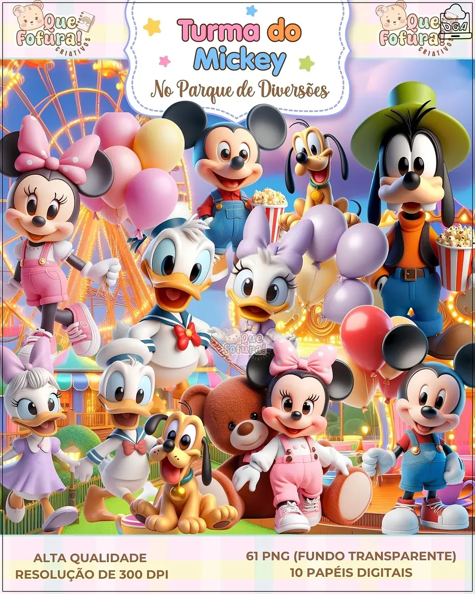 Kit Digital Turma do Mickey No Parque 88 1
