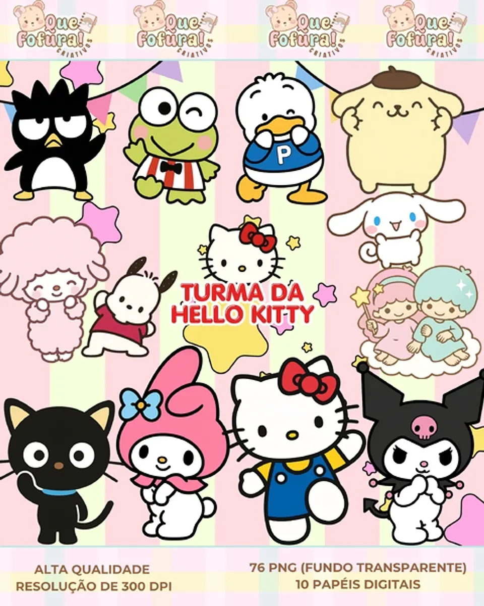 Kit Digital Sanrio Turma da Hello Kitty 80 1