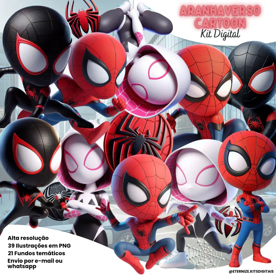 Kit Digital Aranhaverso Cartoon 18 1