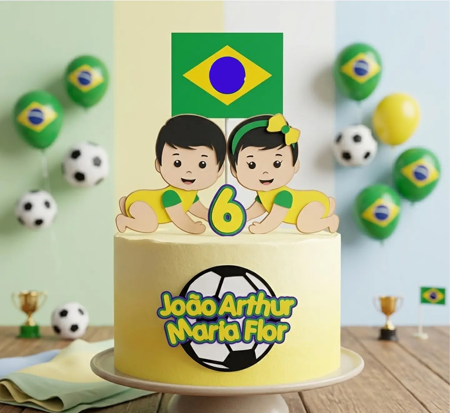Arquivo de Corte Topo de Bolo Futebol Copa Menina Menino 99 1
