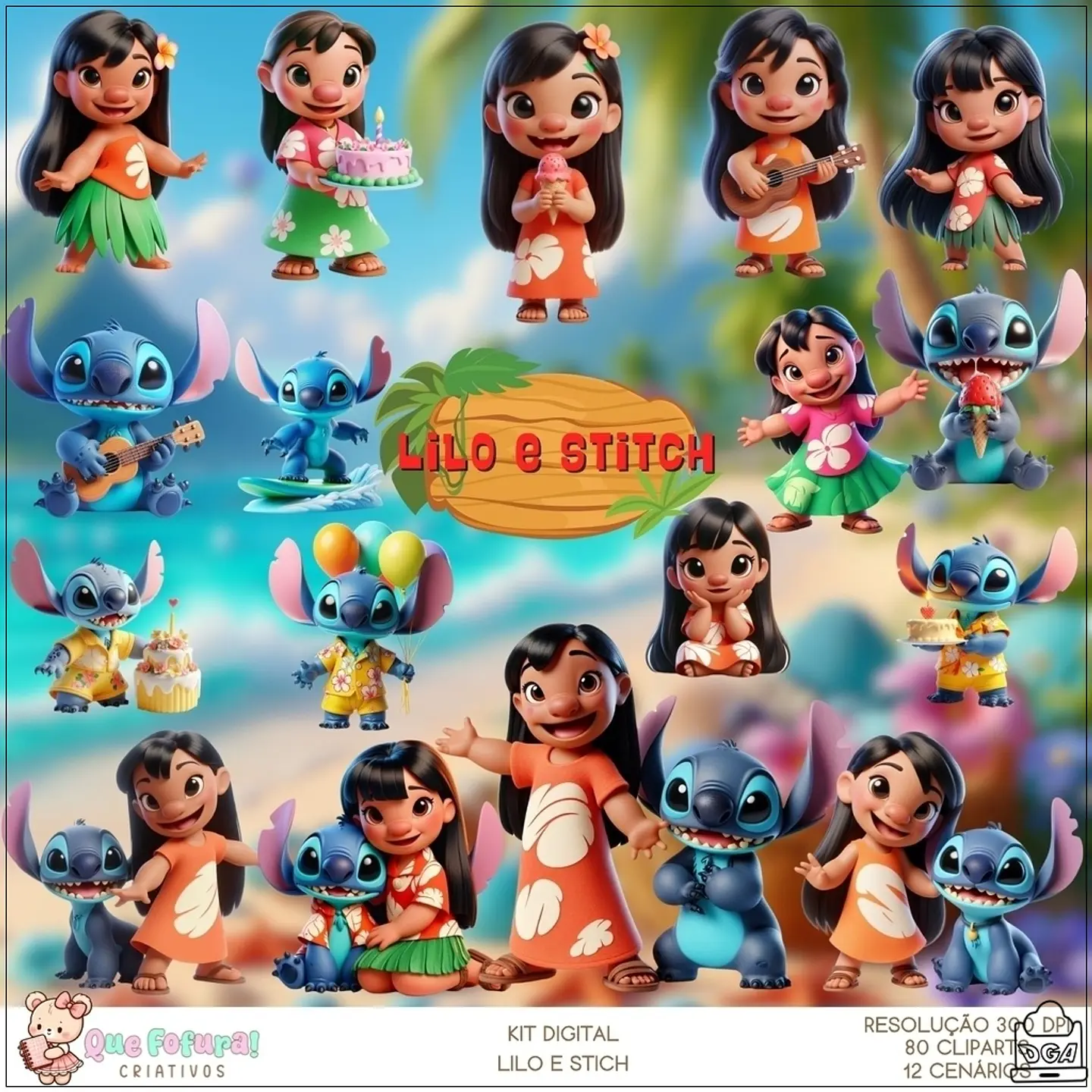 Kit Digital Lilo e Stich 55 1