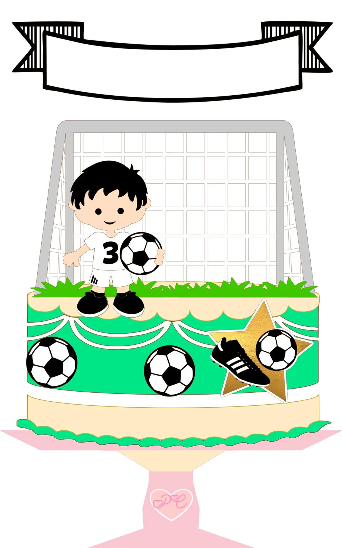Arquivo de Corte Topo de Bolo Futebol 32 1