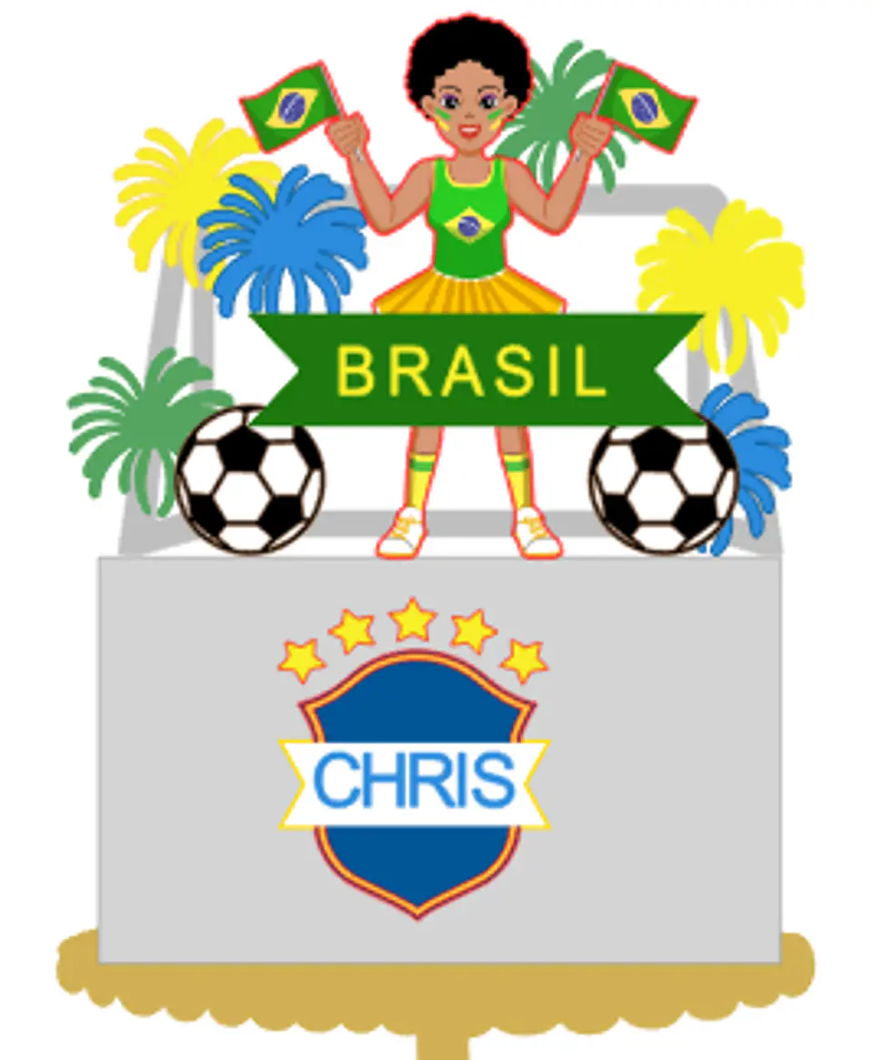 Arquivo de Corte Topo de Bolo Futebol Copa Menina 75 1