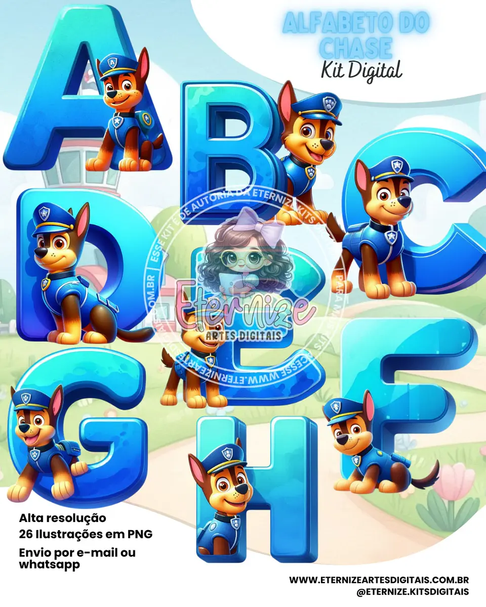 Kit Digital Alfabeto Chase 12 1