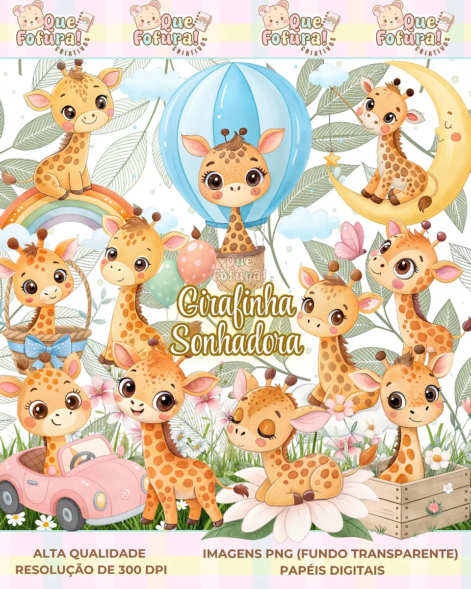 Kit Digital Girafinha Sonhadora 39 1