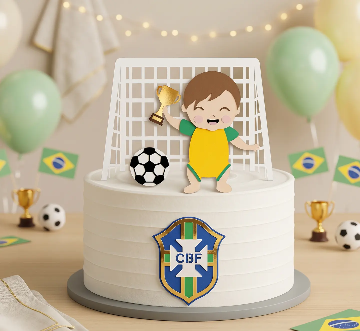 Arquivo de Corte Topo de Bolo Futebol Copa Baby 61 1
