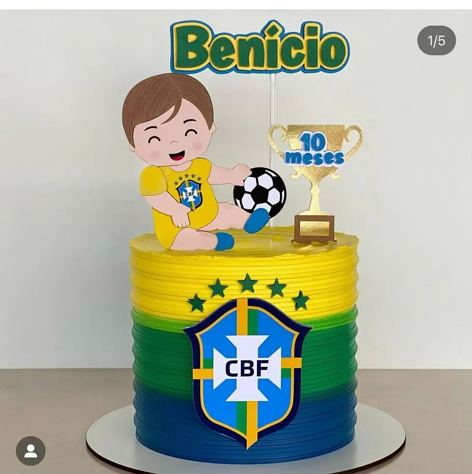 Arquivo de Corte Topo de Bolo Futebol Copa Baby 59 1