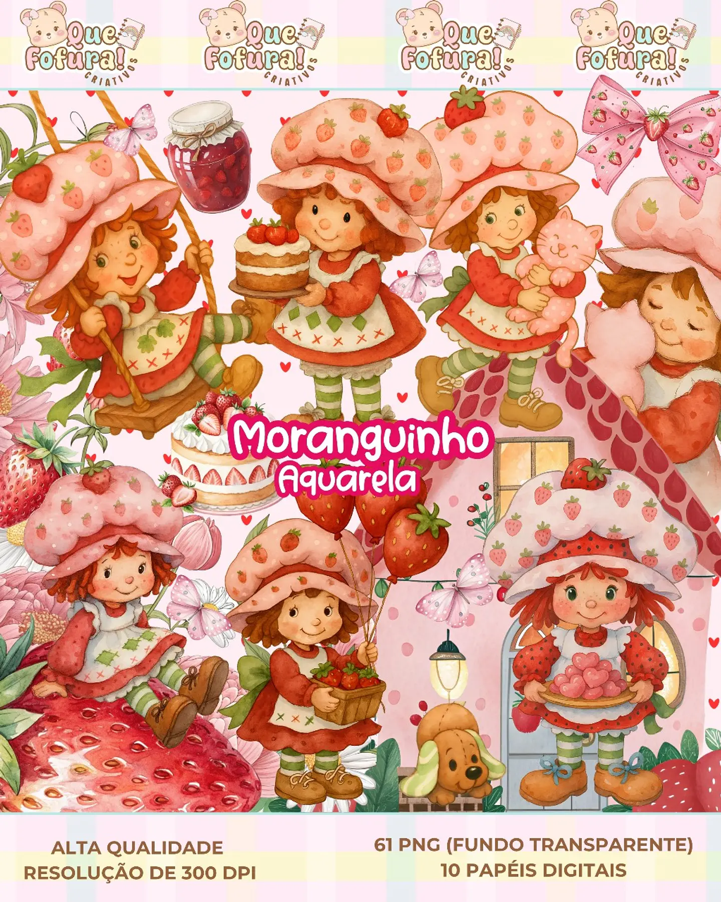 Kit Digital Moranguinho Aquarela 58 1