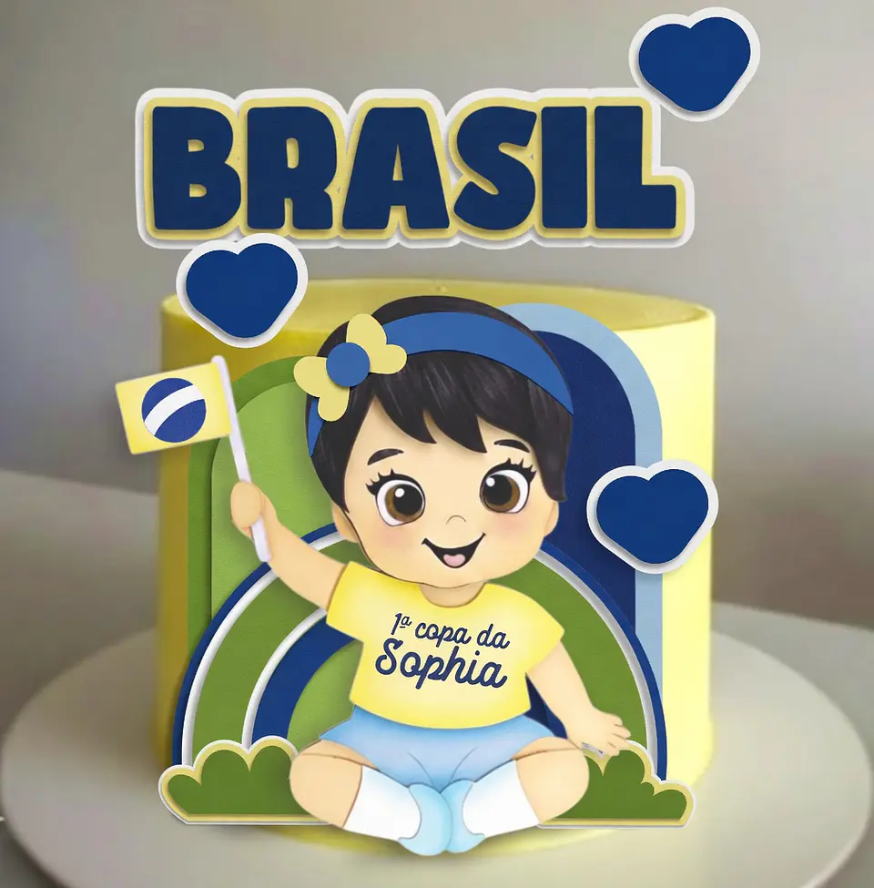 Arquivo de Corte Topo de Bolo Futebol Copa Menina 140 1