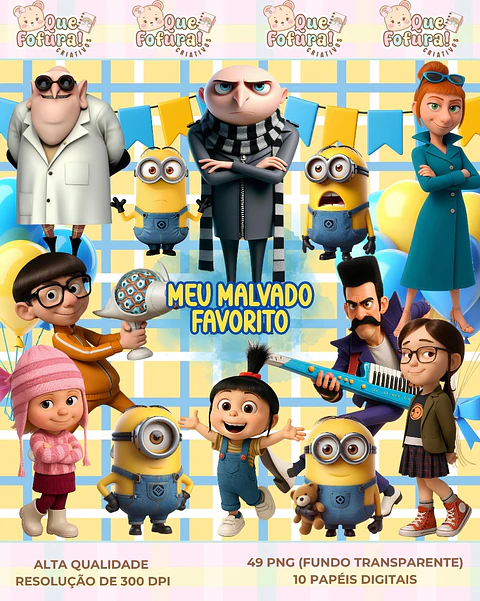 Kit Digital Meu Malvado Favorito Minions 57