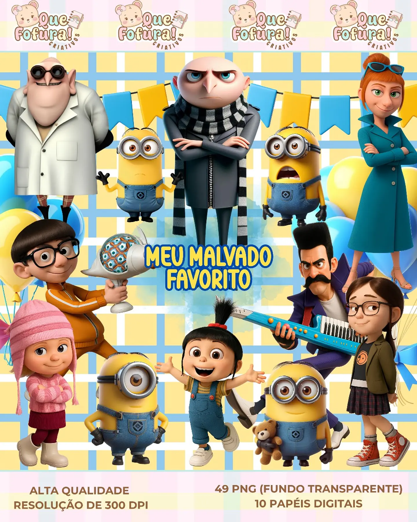 Kit Digital Meu Malvado Favorito Minions 57 1