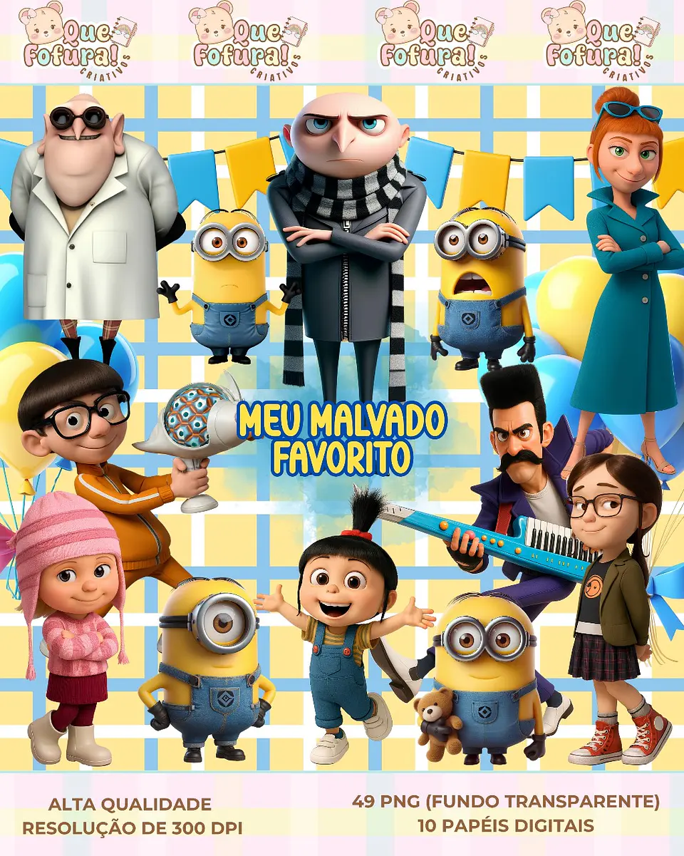 Kit Digital Meu Malvado Favorito Minions 57 1