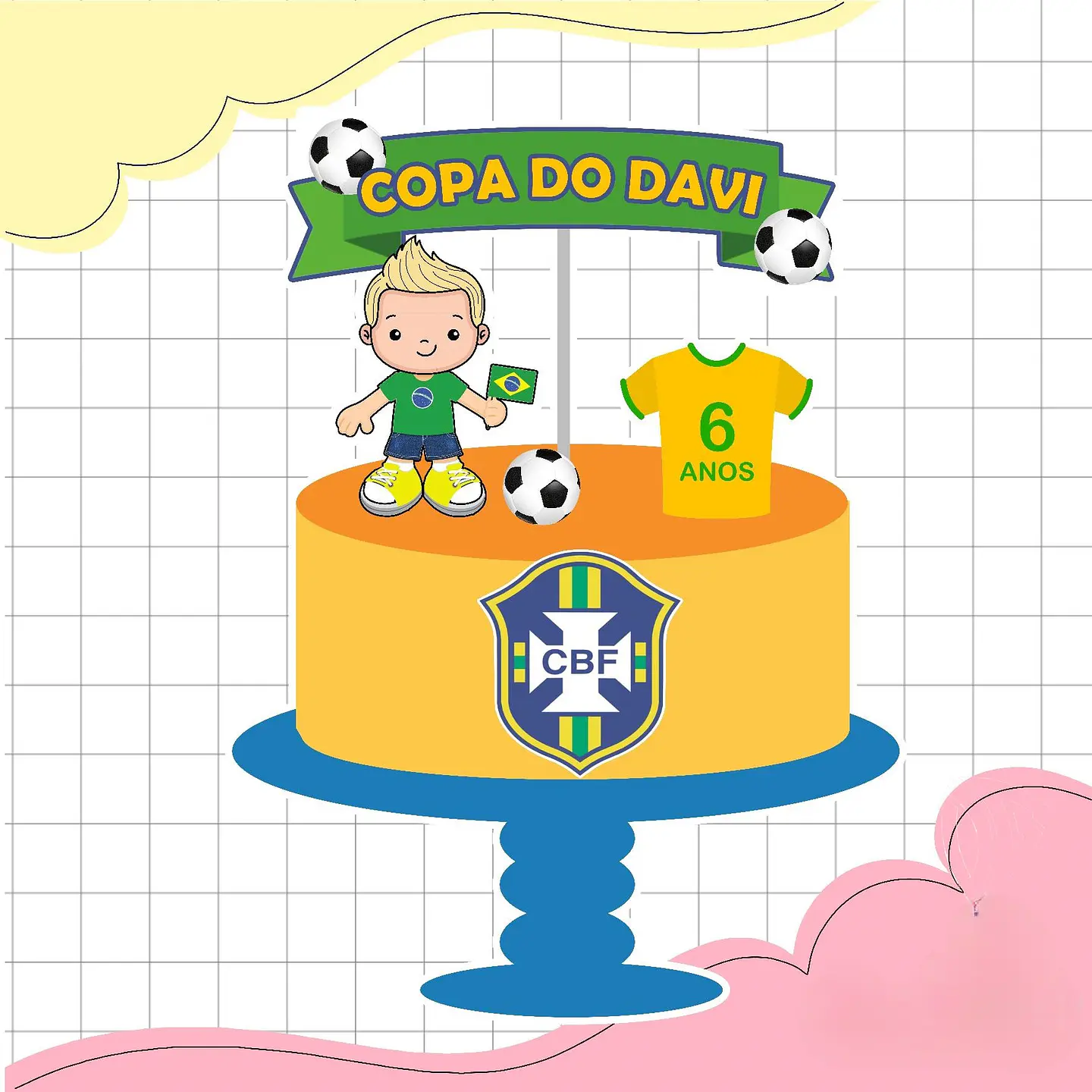 Arquivo de Corte Topo de Bolo Futebol Copa 102 1