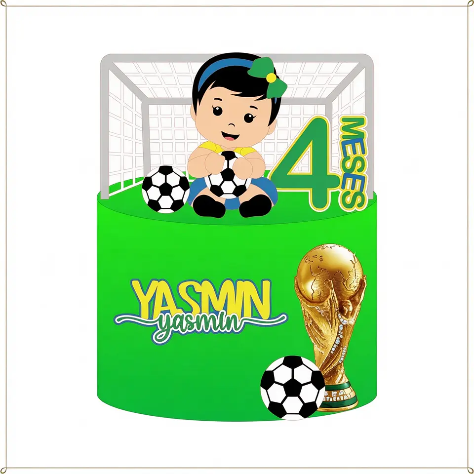 Arquivo de Corte Topo de Bolo Futebol Copa Menina 79 1