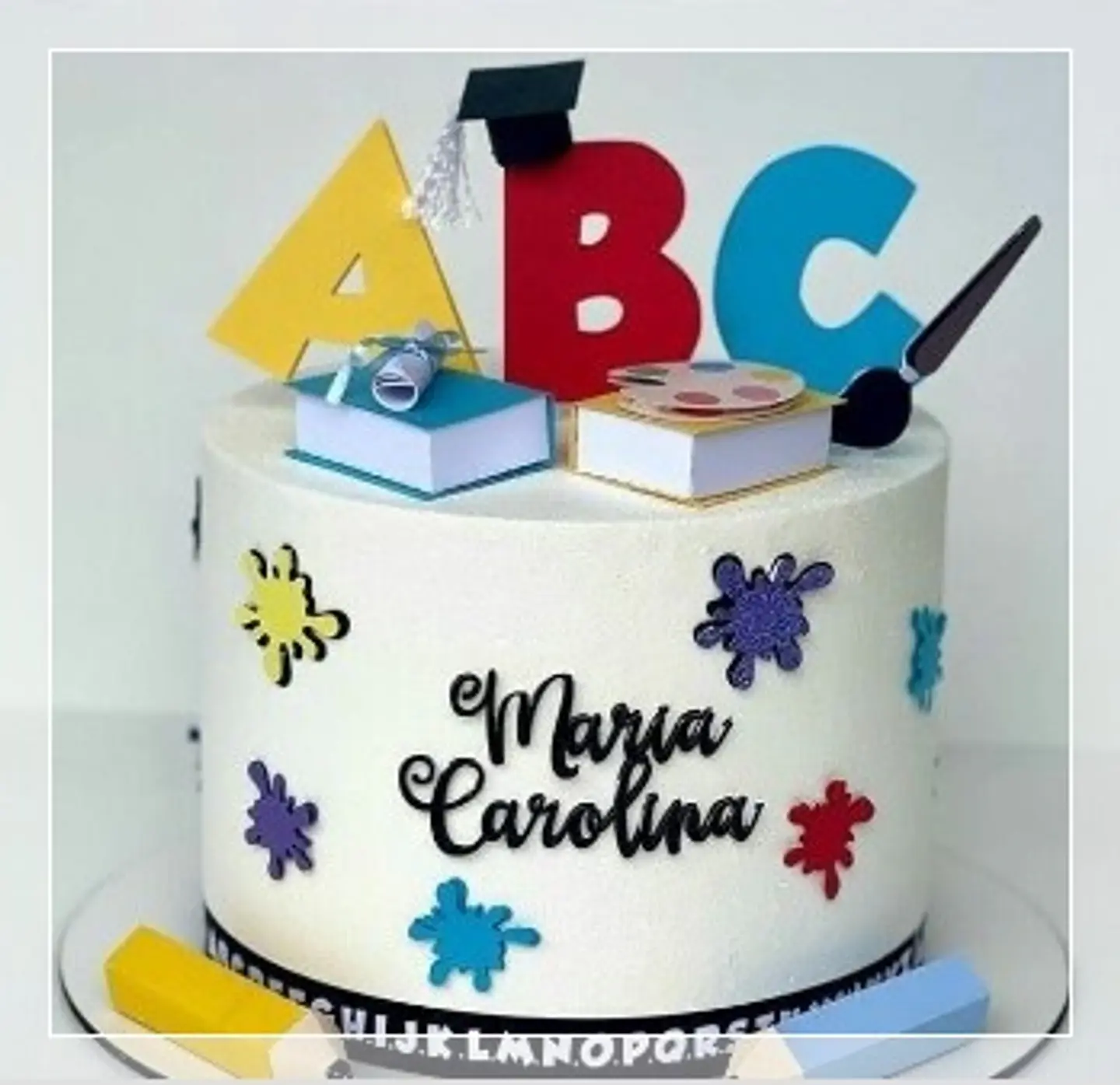 Arquivo de Corte Topo de Bolo Formatura Abc 8 1