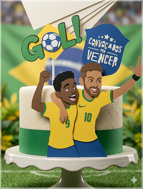 Arquivo de Corte Topo de Bolo Futebol Copa 16