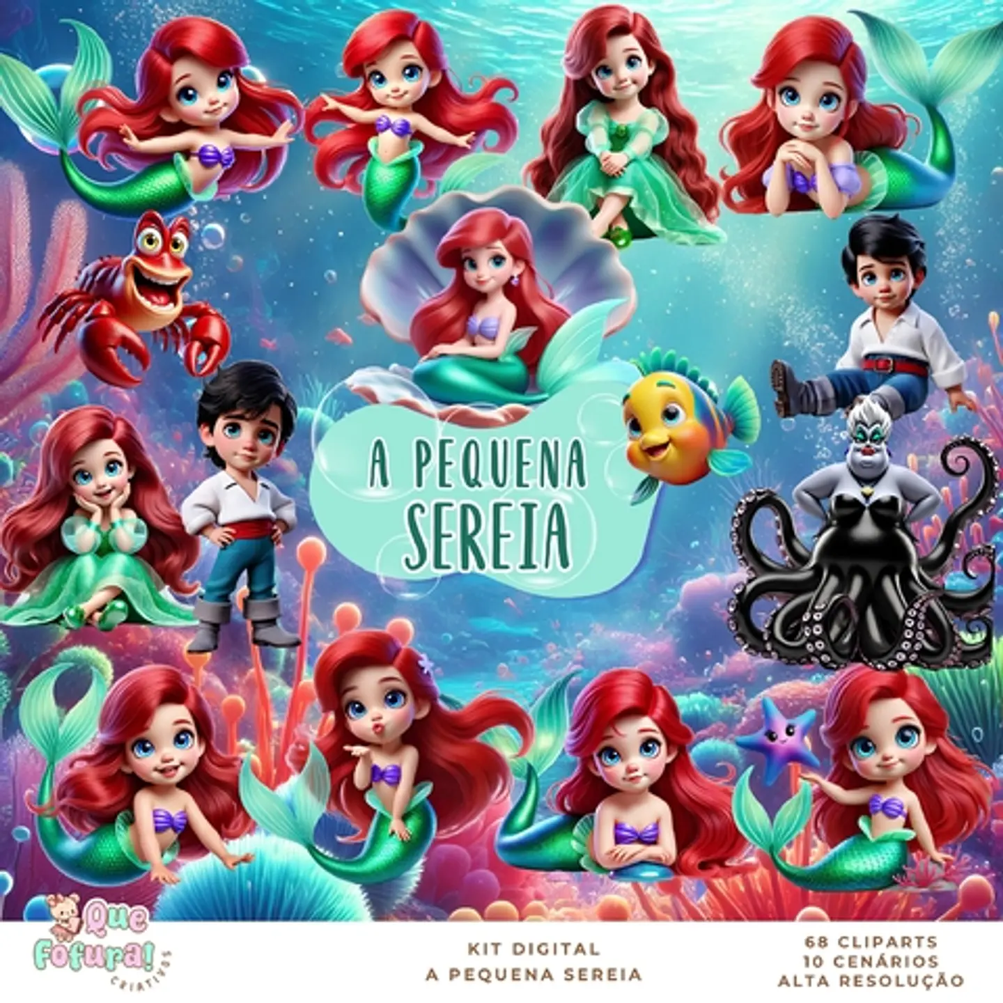 Kit Digital A Pequena Sereia 2 1