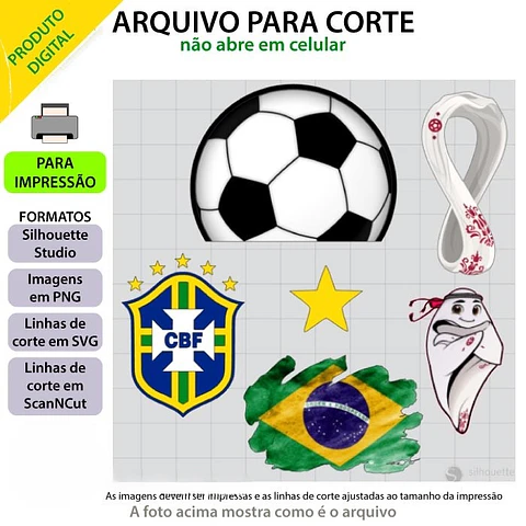 Arquivo de Corte Topo de Bolo Futebol Copa 101