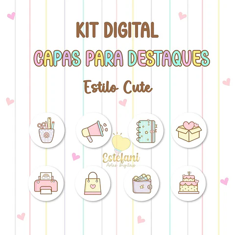 Kit Digital Capinhas Cute 17