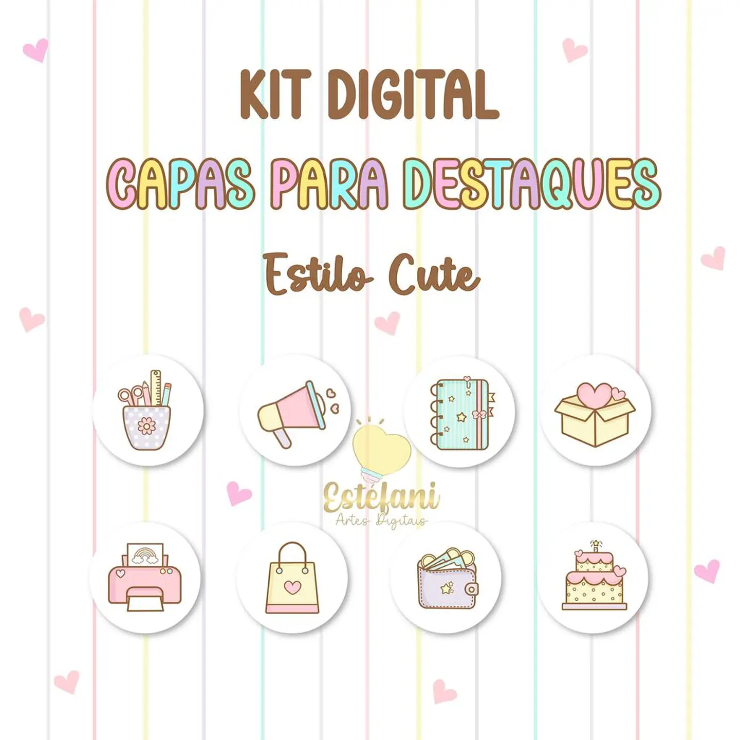 Kit Digital Capinhas Cute 17 1
