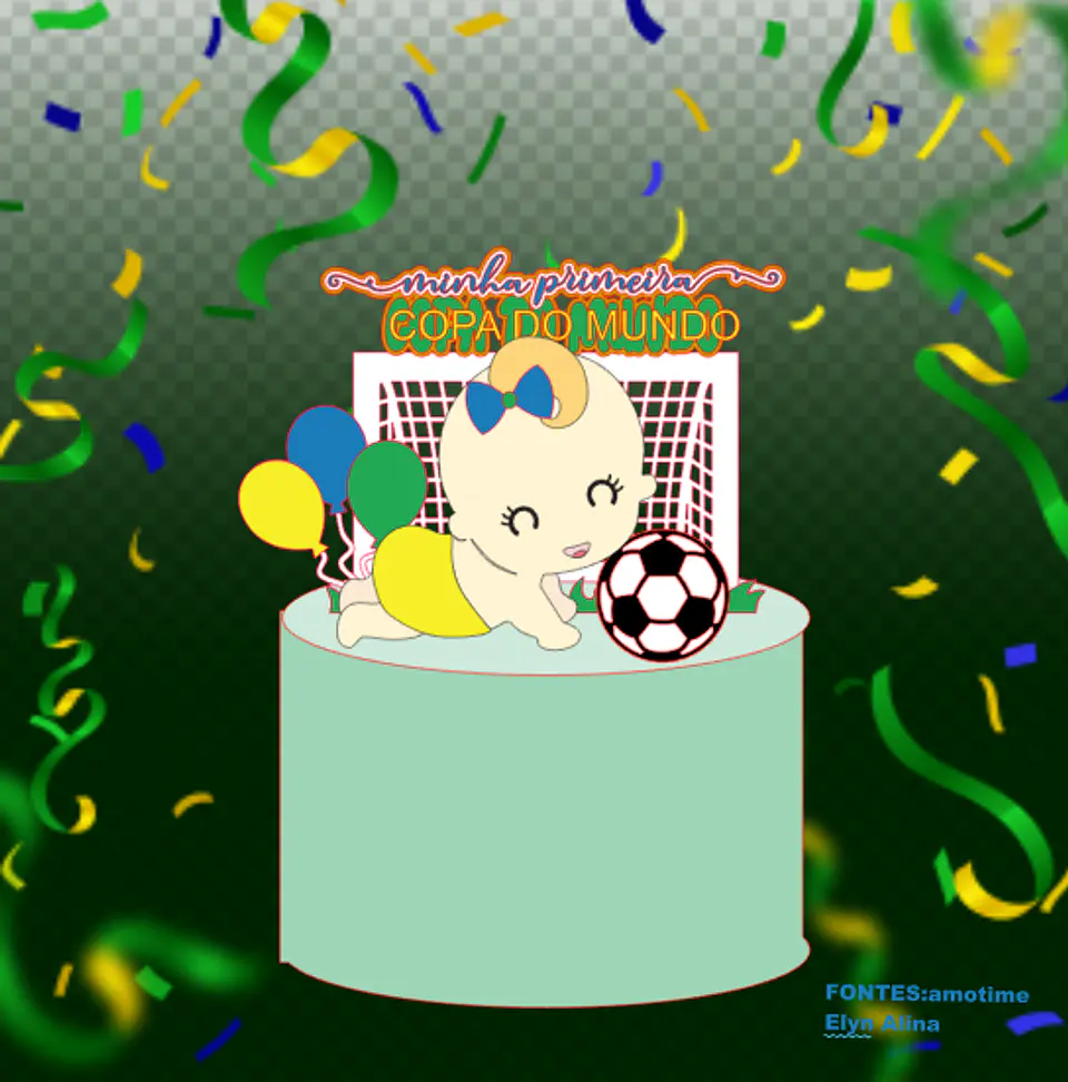 Arquivo de Corte Topo de Bolo Futebol Copa Baby 28 1