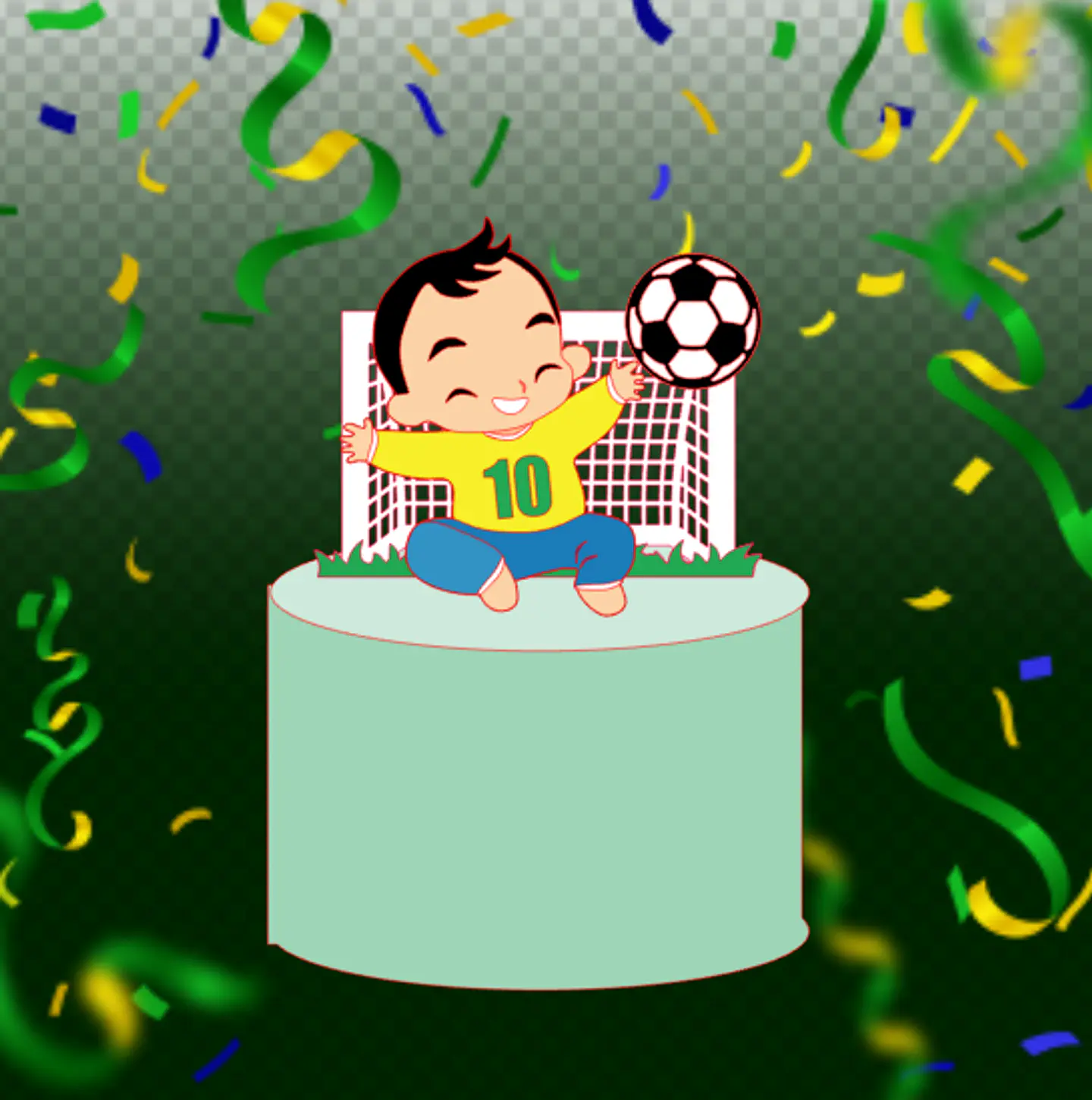 Arquivo de Corte Topo de Bolo Futebol Copa Baby 24 1