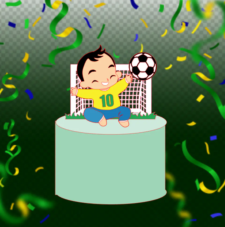 Arquivo de Corte Topo de Bolo Futebol Copa Baby 24 1