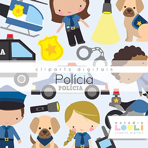 Kit Digital Cliparts Policia 12