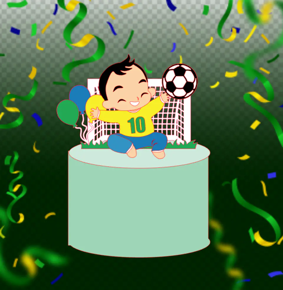 Arquivo de Corte Topo de Bolo Futebol Copa Baby 23 1