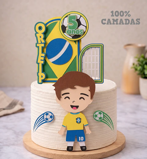Arquivo de Corte Topo de Bolo Futebol Copa 8