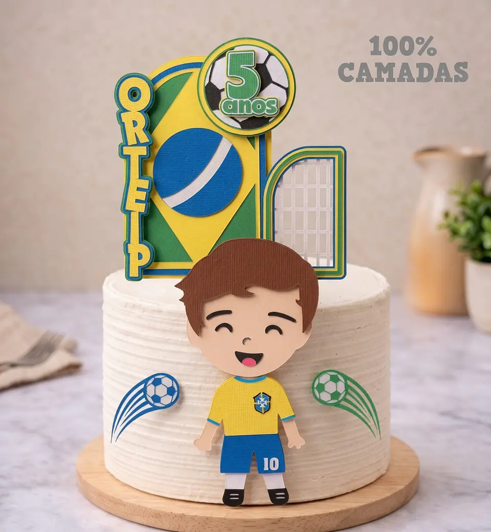 Arquivo de Corte Topo de Bolo Futebol Copa 8 1