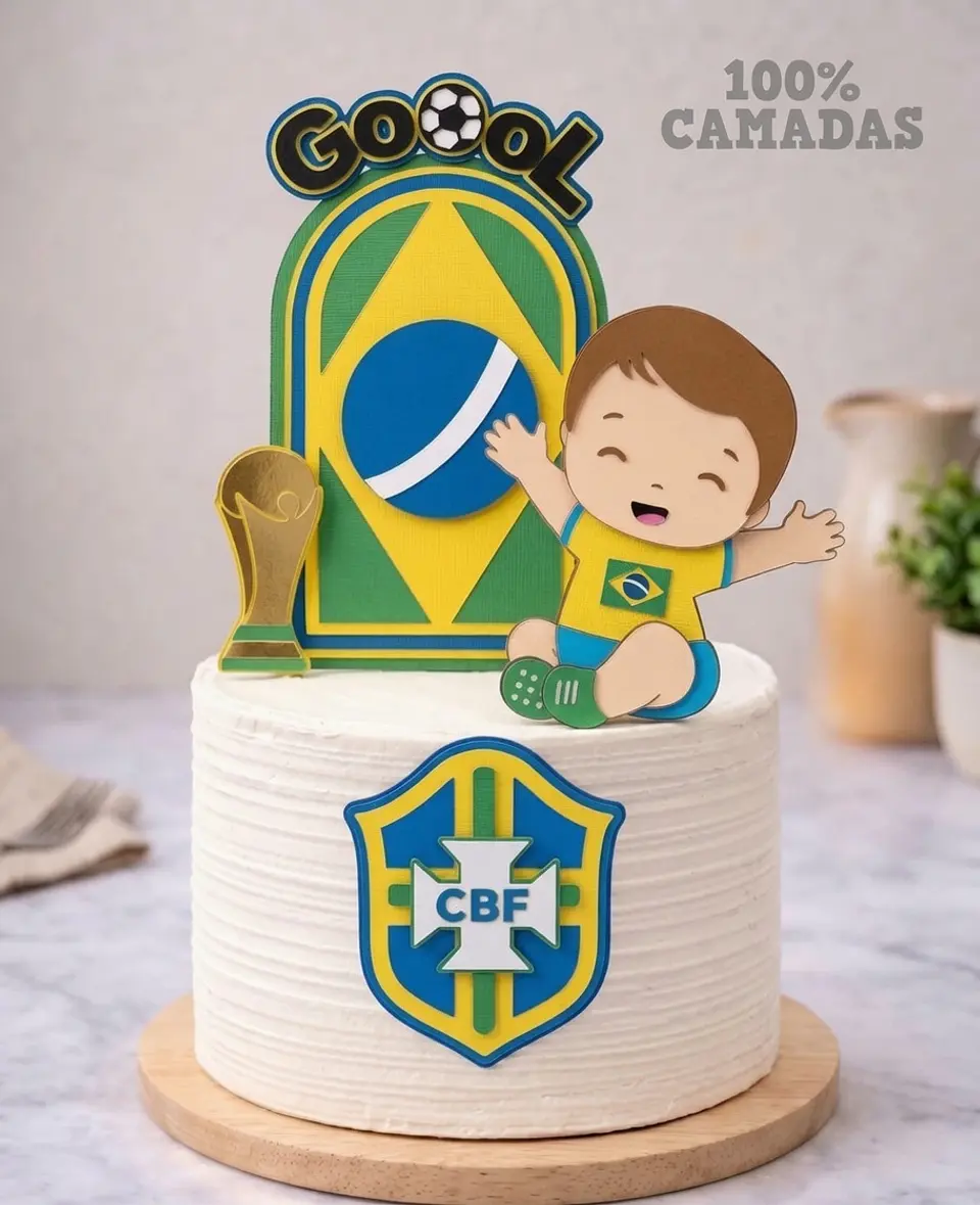 Arquivo de Corte Topo de Bolo Futebol Copa 9 1