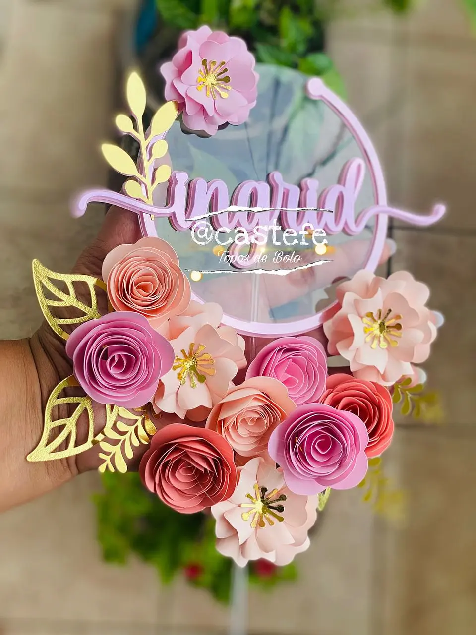 Arquivo de Corte Topo de Bolo Flores Floral 46 1