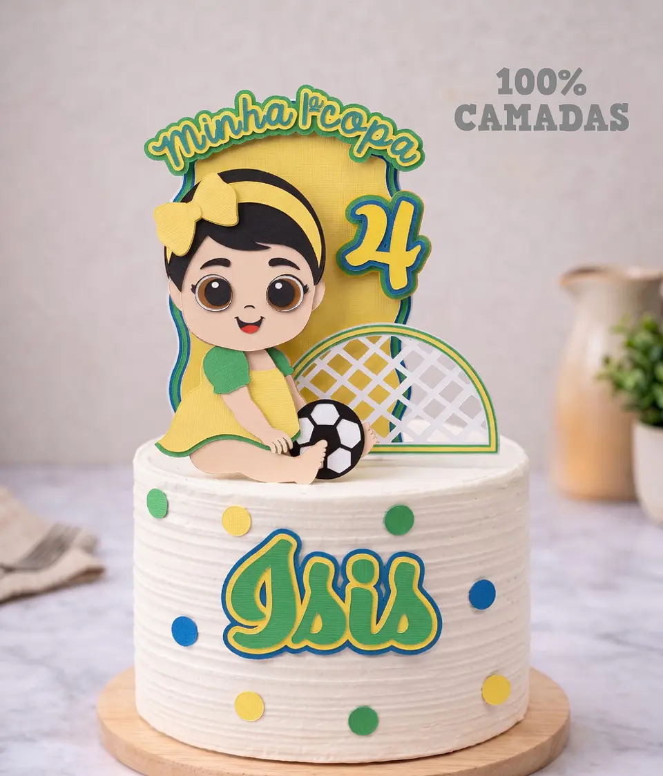 Arquivo de Corte Topo de Bolo Futebol Copa 4 1