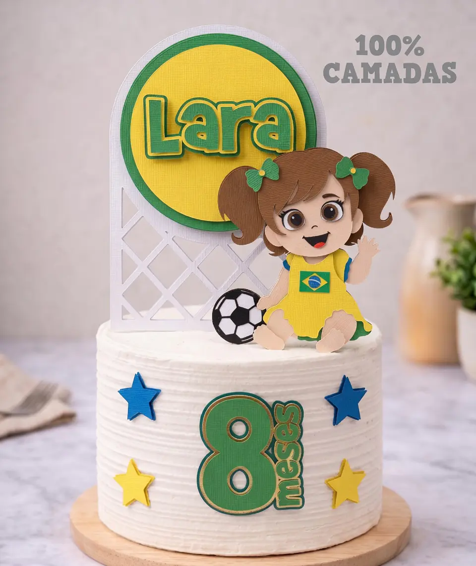 Arquivo de Corte Topo de Bolo Futebol Copa 3 1