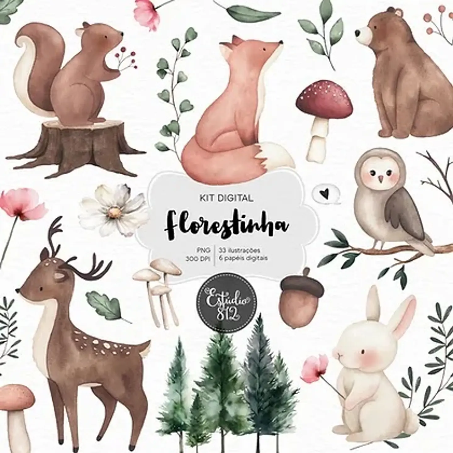 Kit Digital Florestinha 25 1