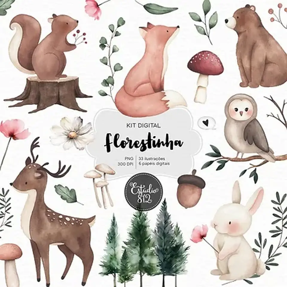 Kit Digital Florestinha 25 1