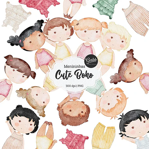 Kit Digital Gabs Bohobaby Meninas 40