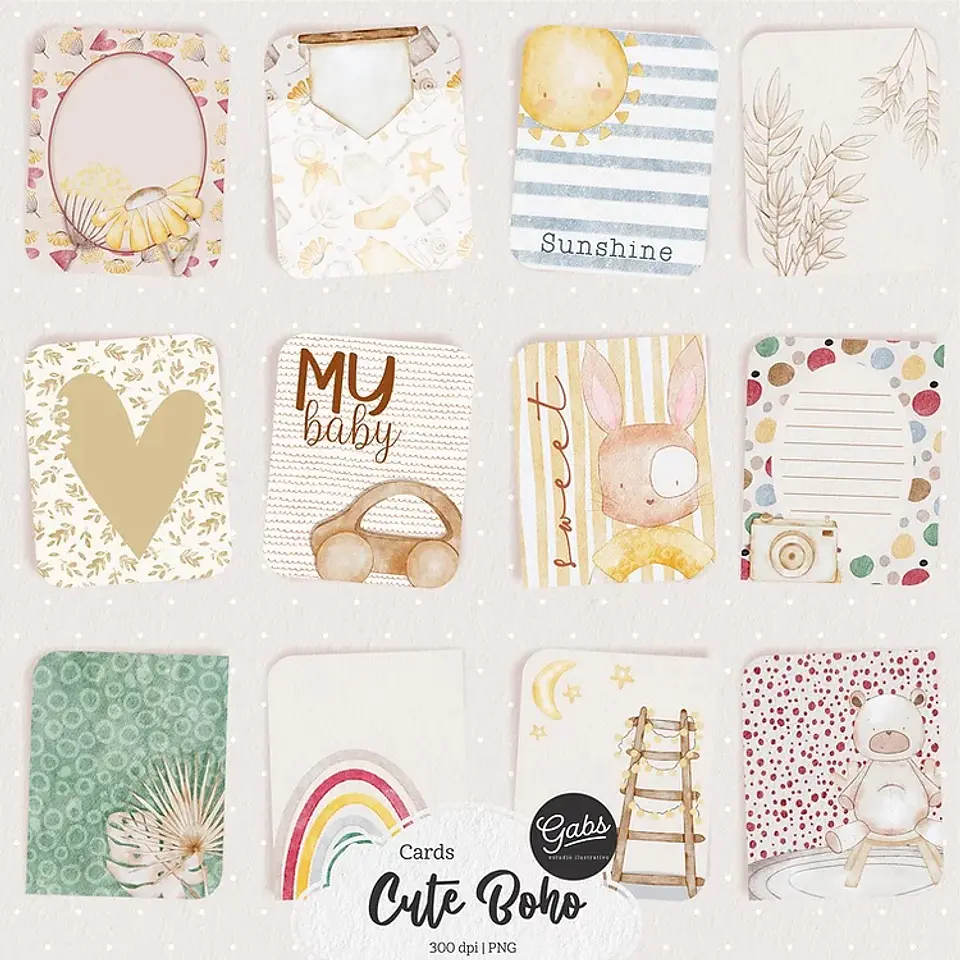 Kit Digital Gabs Bohobaby Cards 38 1